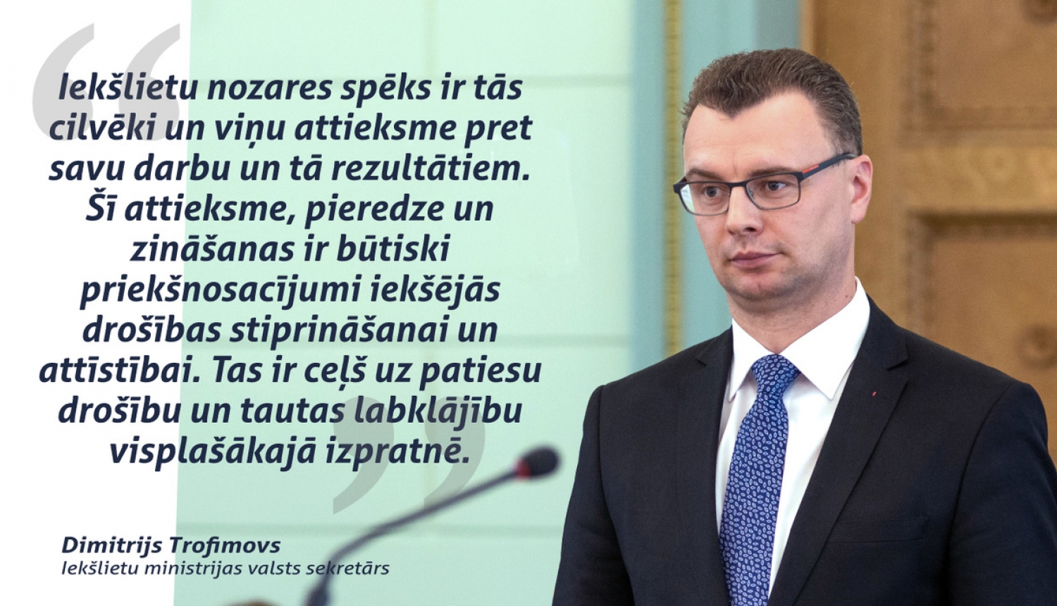 Par Iekšlietu ministrijas valsts sekretāru apstiprināts Dimitrijs Trofimovs