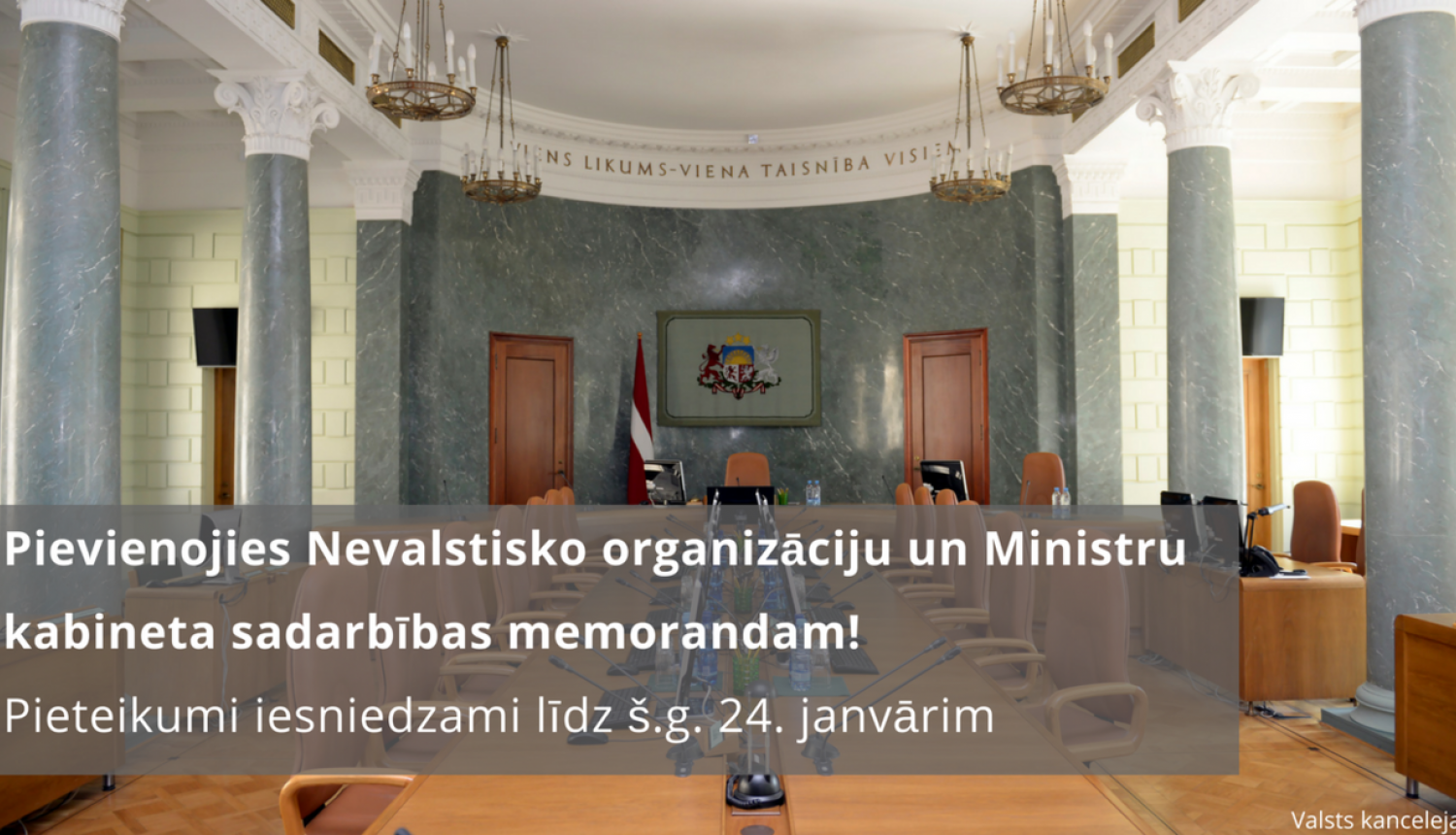 Iespēja pieteikties Nevalstisko organizāciju un Ministru kabineta sadarbības memoranda parakstīšanai