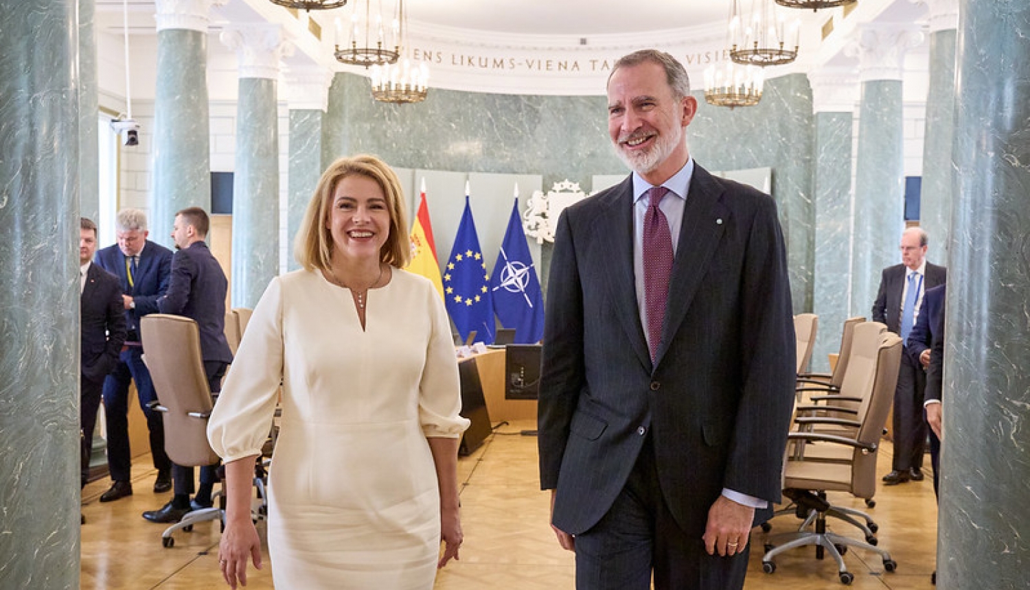Ministru prezidente Evika Siliņa tiekas ar  Viņa Majestāti Spānijas karali Felipi VI
