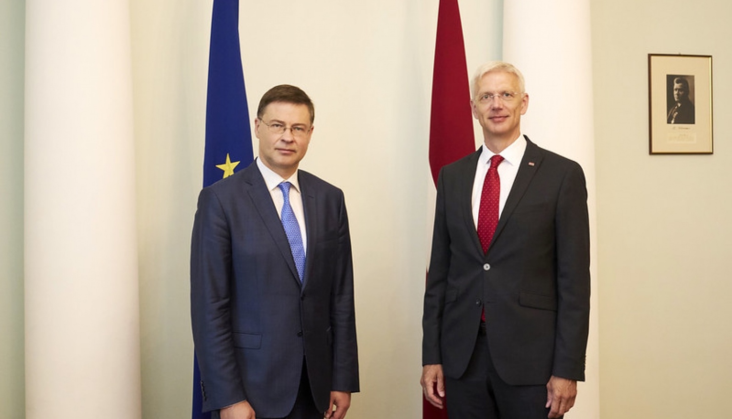 Valdis Dombrovskis un Krišjānis Kariņš